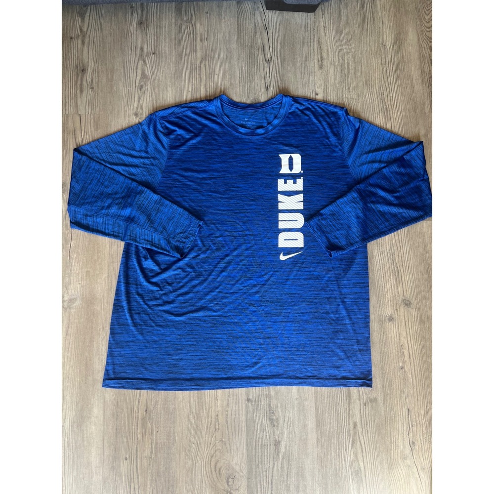 Nike Men's Duke Blue Devils Sideline Dri-Fit Long Sleeve Blue Size 3XL